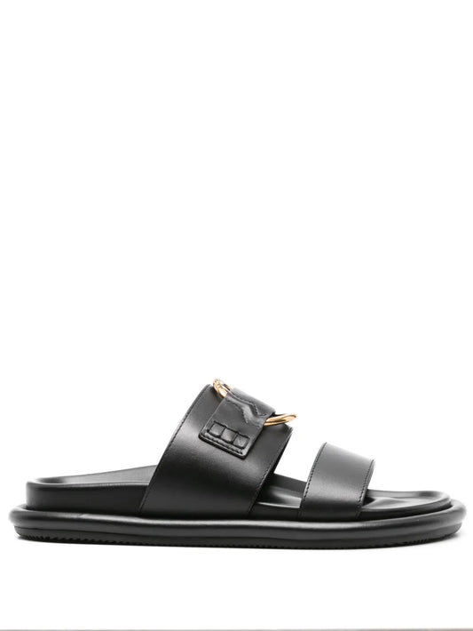 Moncler Bell leather slides