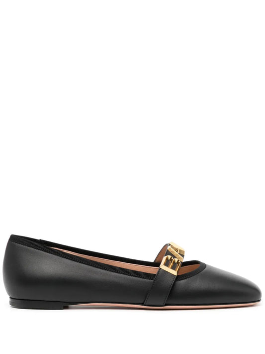 Bally Balby leather ballerina shoes