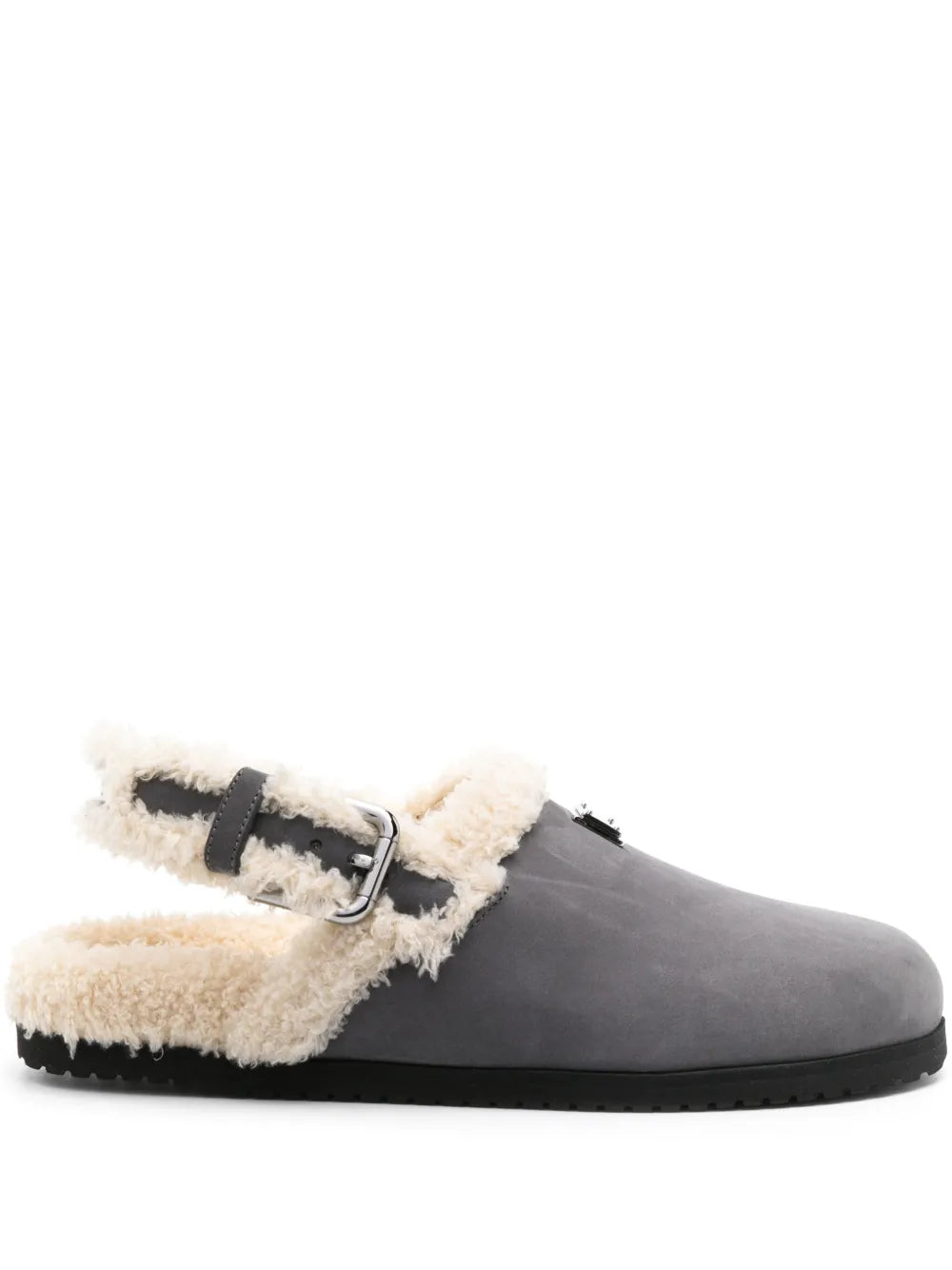 Dolce & Gabbana logo-plaque suede mules