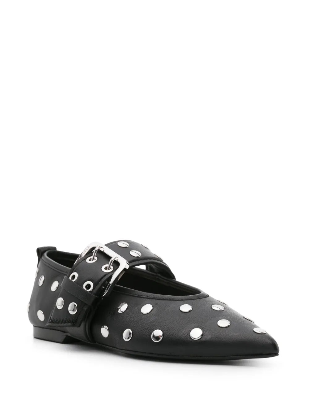 Bimba y Lola studded leather ballerina shoes