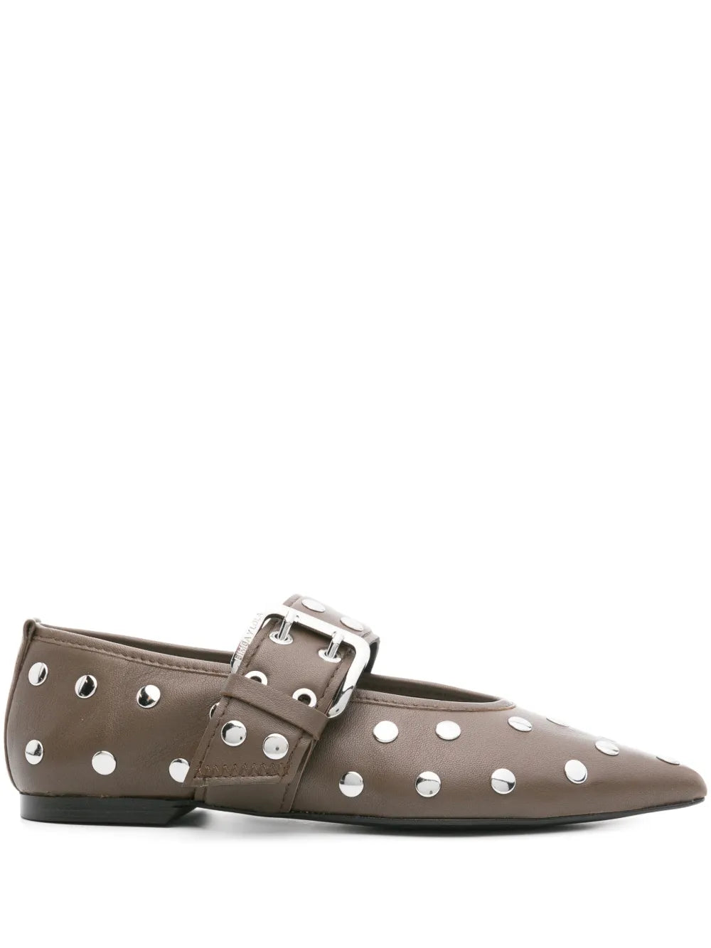 Bimba y Lola studded leather ballerina shoes