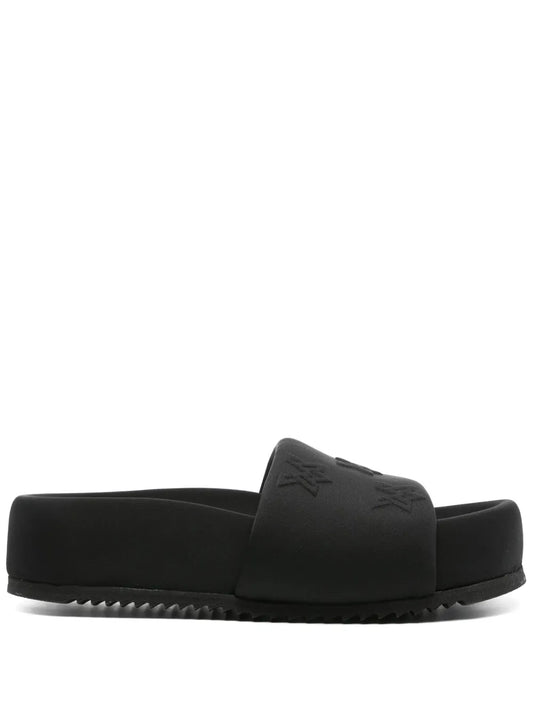 Vic Matie logo-embossed padded slides