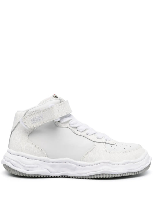 Maison MIHARA YASUHIRO logo-embroidered leather sneakers
