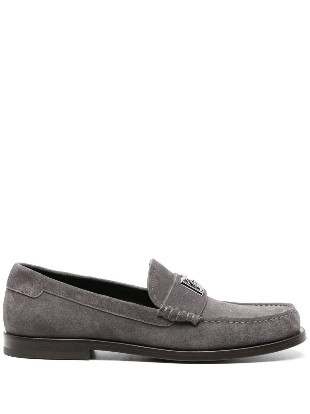 Dolce & Gabbana logo-plaque suede loafers