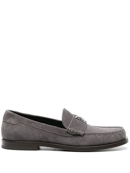 Dolce & Gabbana logo-plaque suede loafers