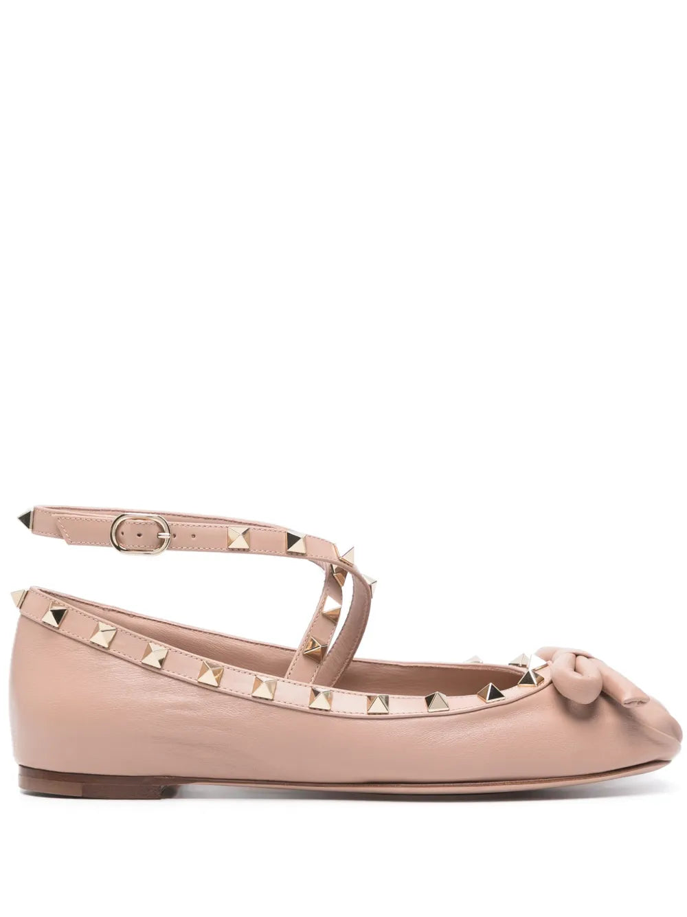 Valentino Garavani Rockstud leather ballerina shoes