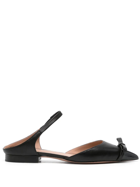 Malone Souliers bow-detail leather ballerina shoes