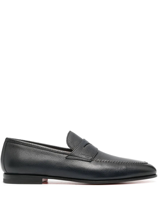 Santoni penny-slot leather loafers