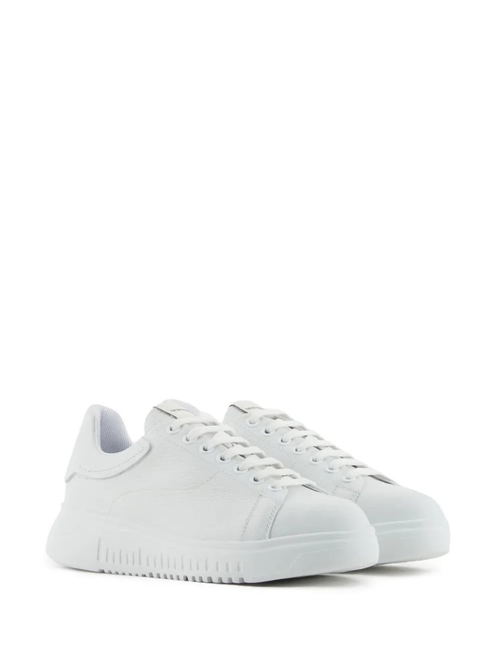 Emporio Armani grained-leather sneakers