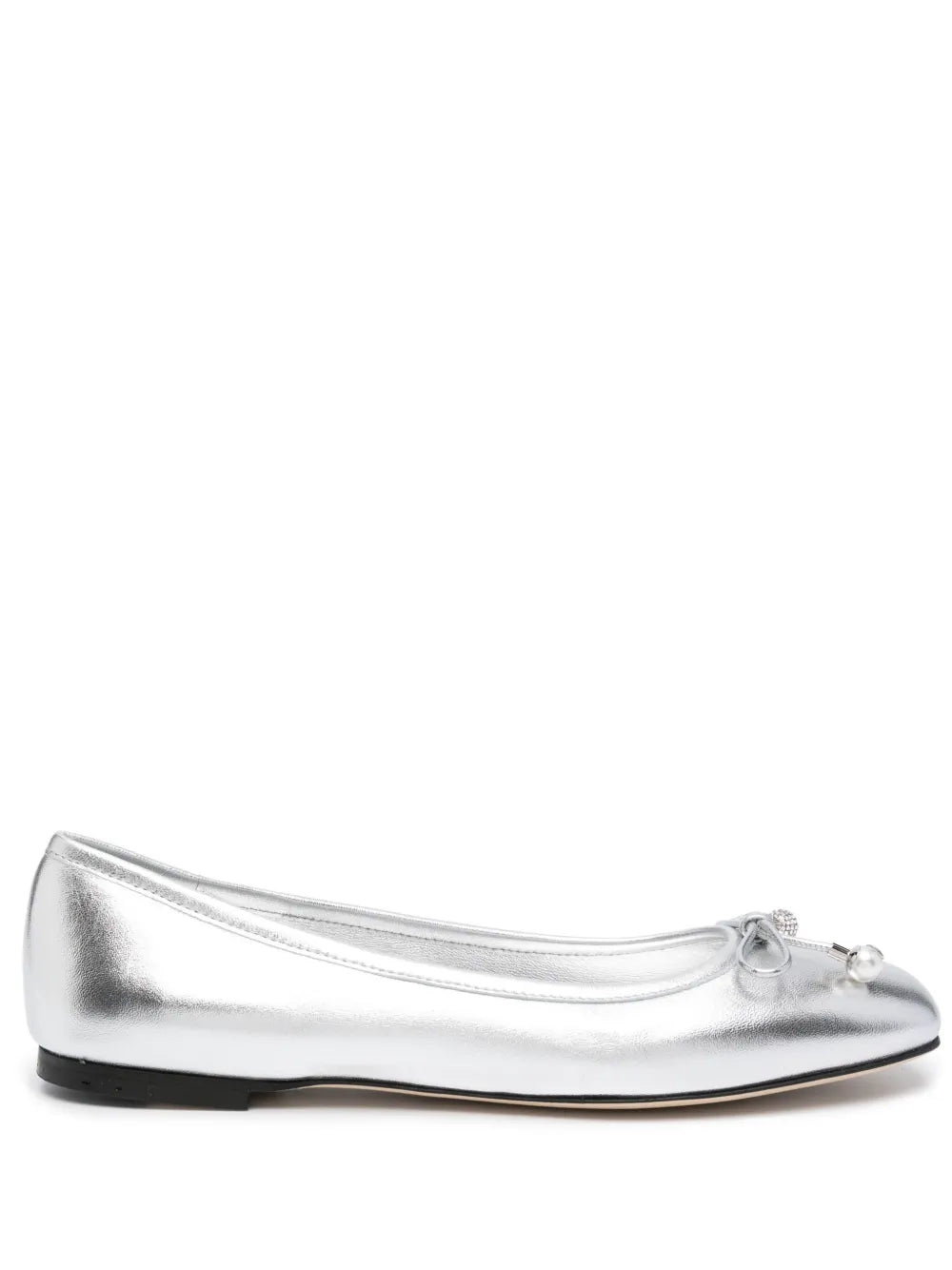Jimmy Choo Elme metallic ballerina shoes