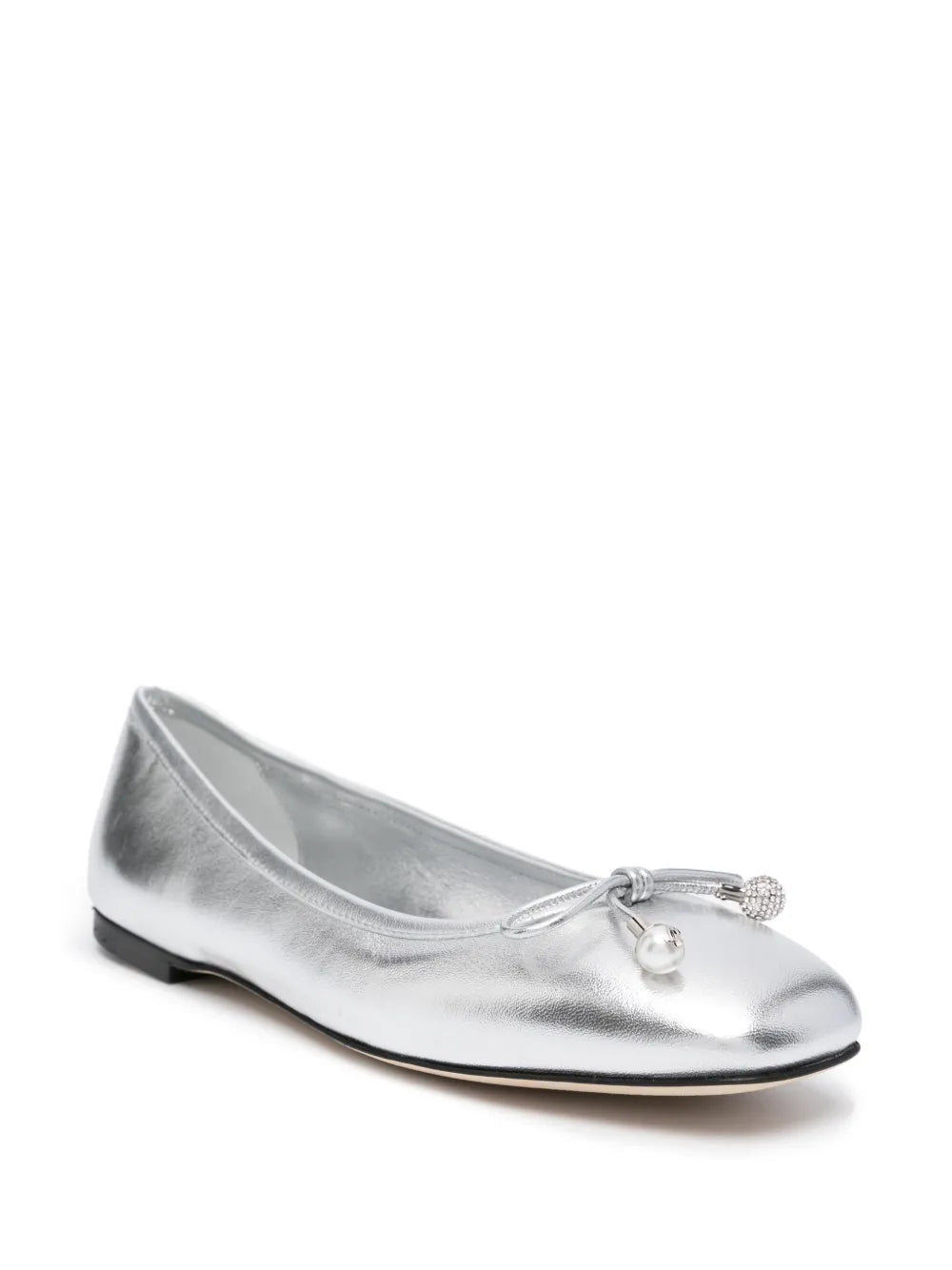 Jimmy Choo Elme metallic ballerina shoes