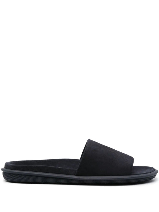 Giorgio Armani logo-embossed suede slides