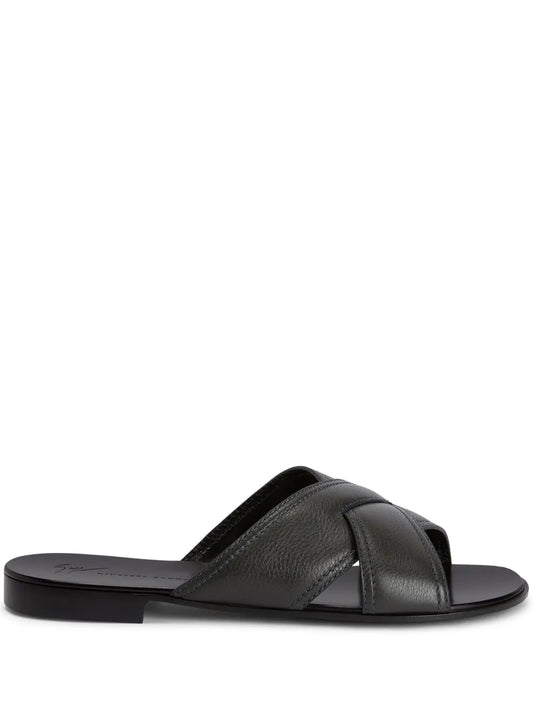 Giuseppe Zanotti Flavio crossover-strap leather slides