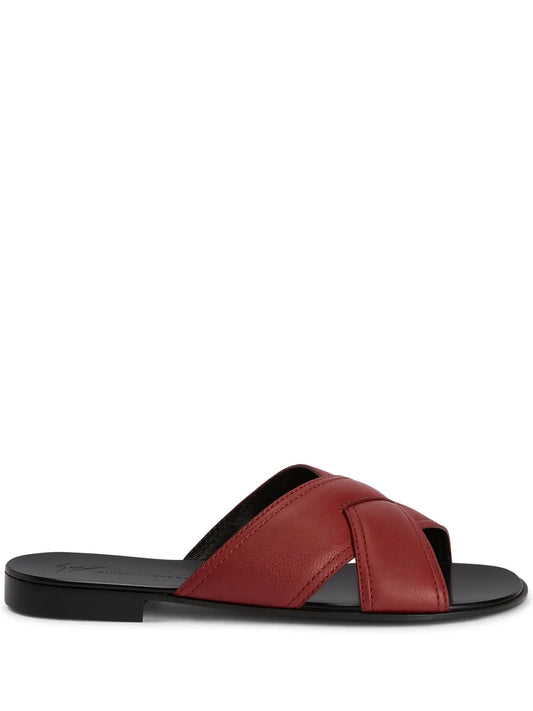 Giuseppe Zanotti Flavio leather flat slides
