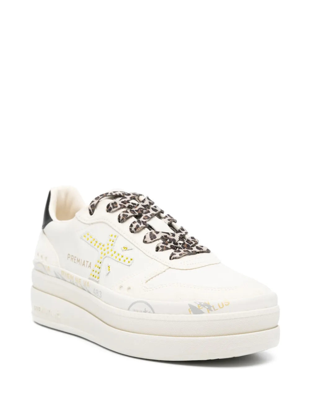Premiata logo-print platform sneakers