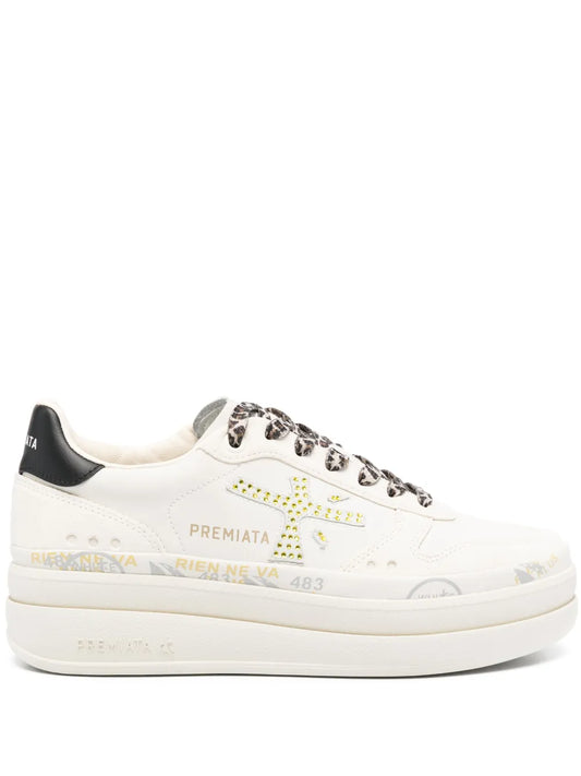Premiata logo-print platform sneakers