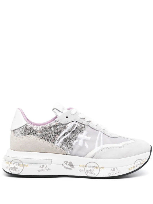 Premiata Cassie sequin-embellished sneakers