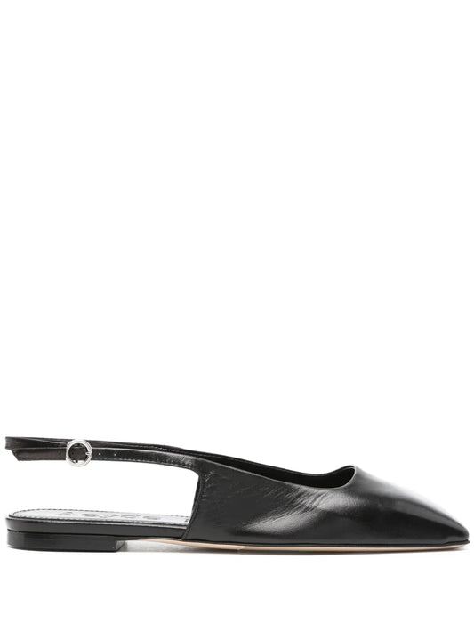 Aeyde square-toe leather ballerina shoes