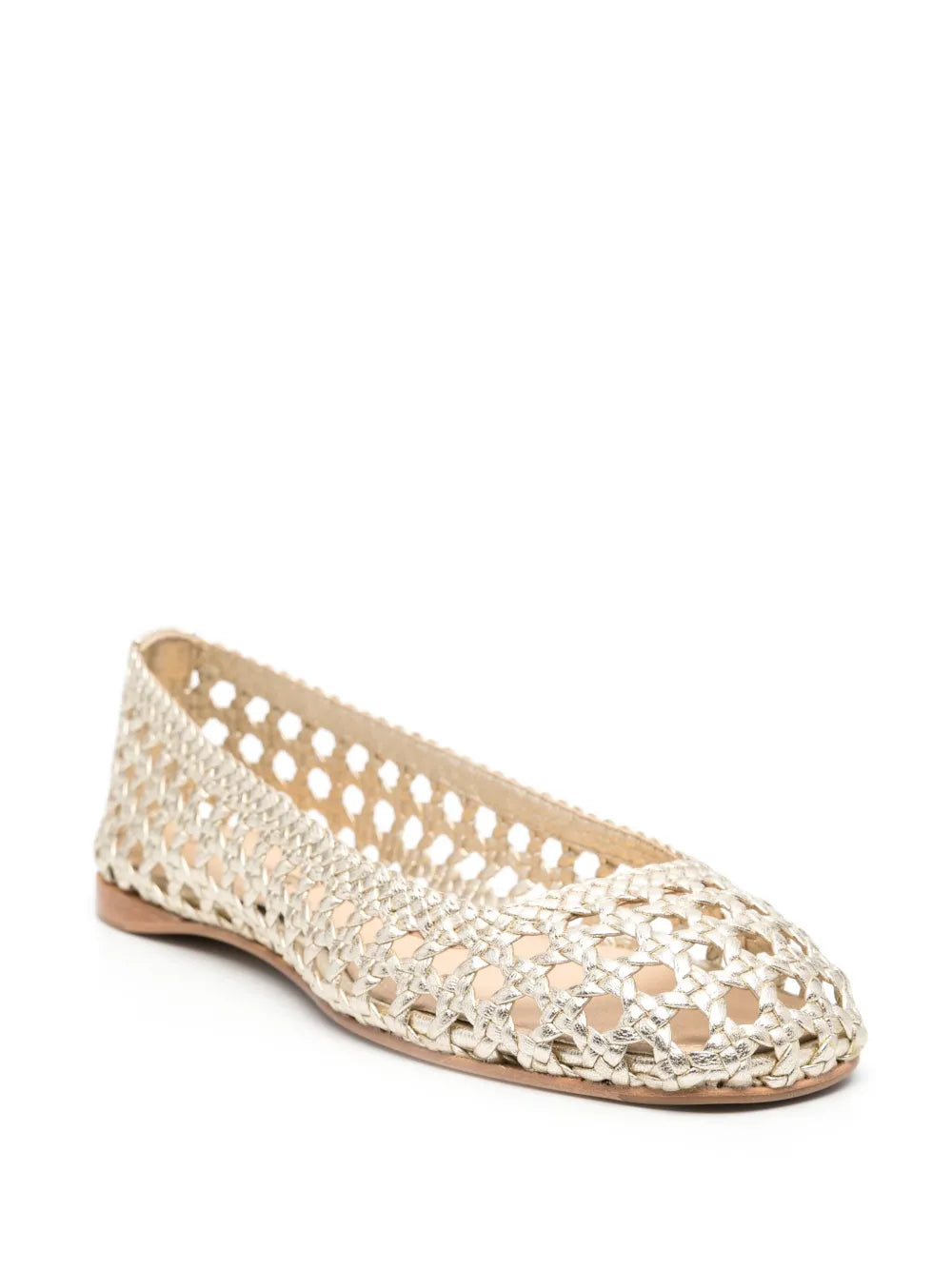 Paloma Barceló Shell leather ballerina shoes