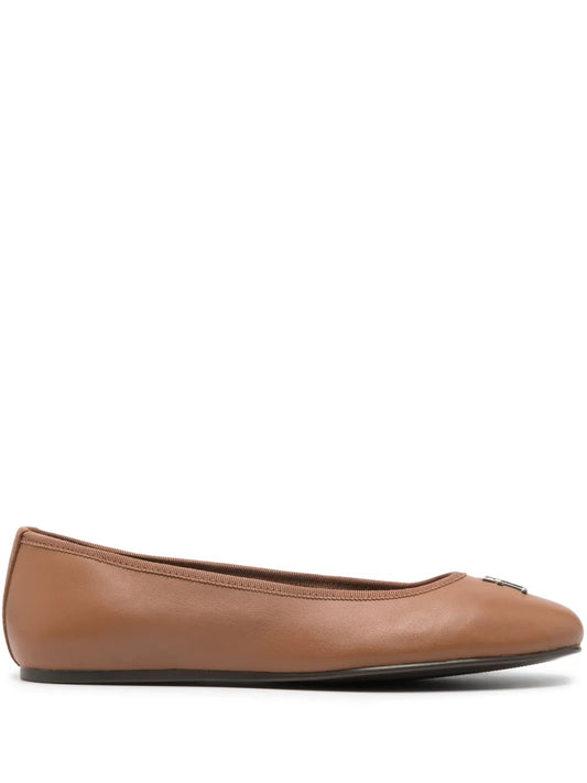 Tommy Hilfiger logo-plaque ballerina shoes