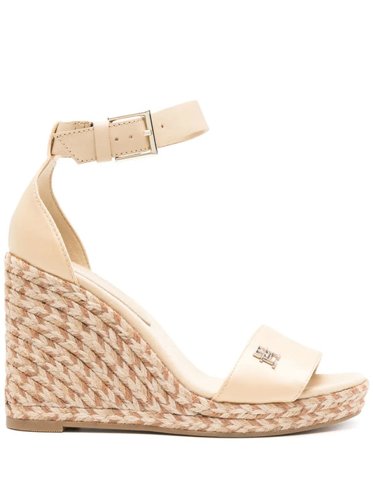Tommy Hilfiger 110mm logo-plaque wedge espadrilles
