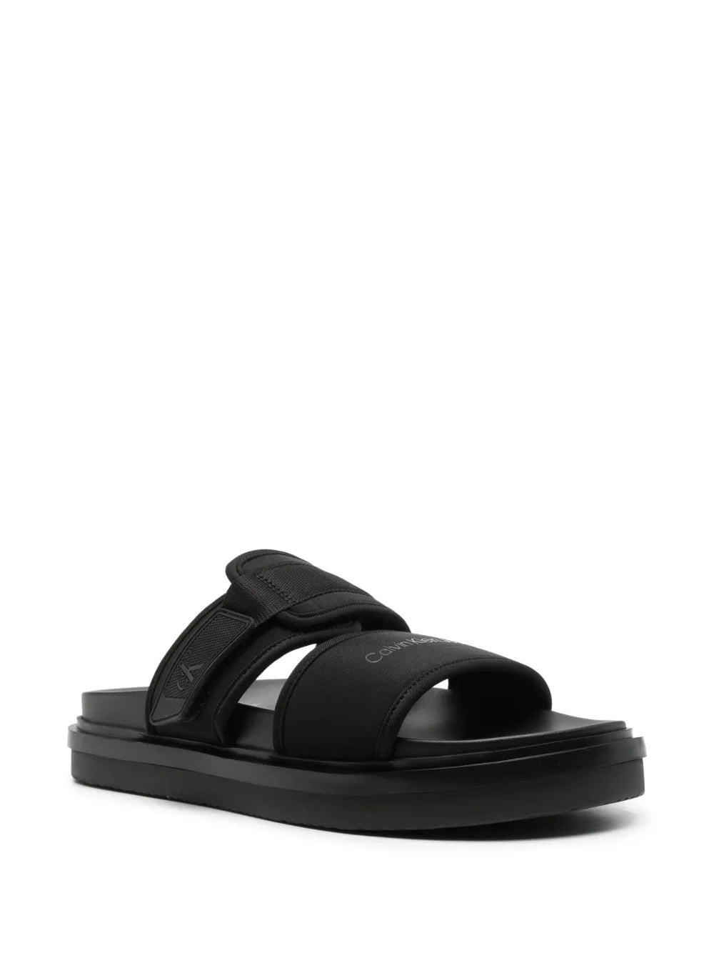 Calvin Klein Jeans Double logo-print slippers