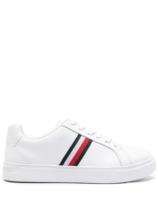 Tommy Hilfiger Essential tape-detail leather sneakers