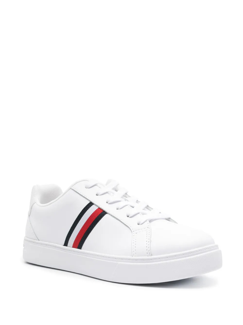 Tommy Hilfiger Essential tape-detail leather sneakers