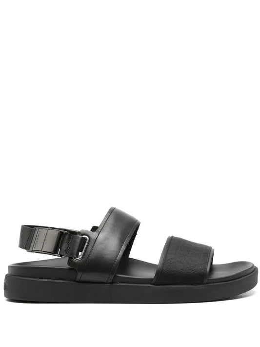 Calvin Klein slingback logo-jacquard sandals