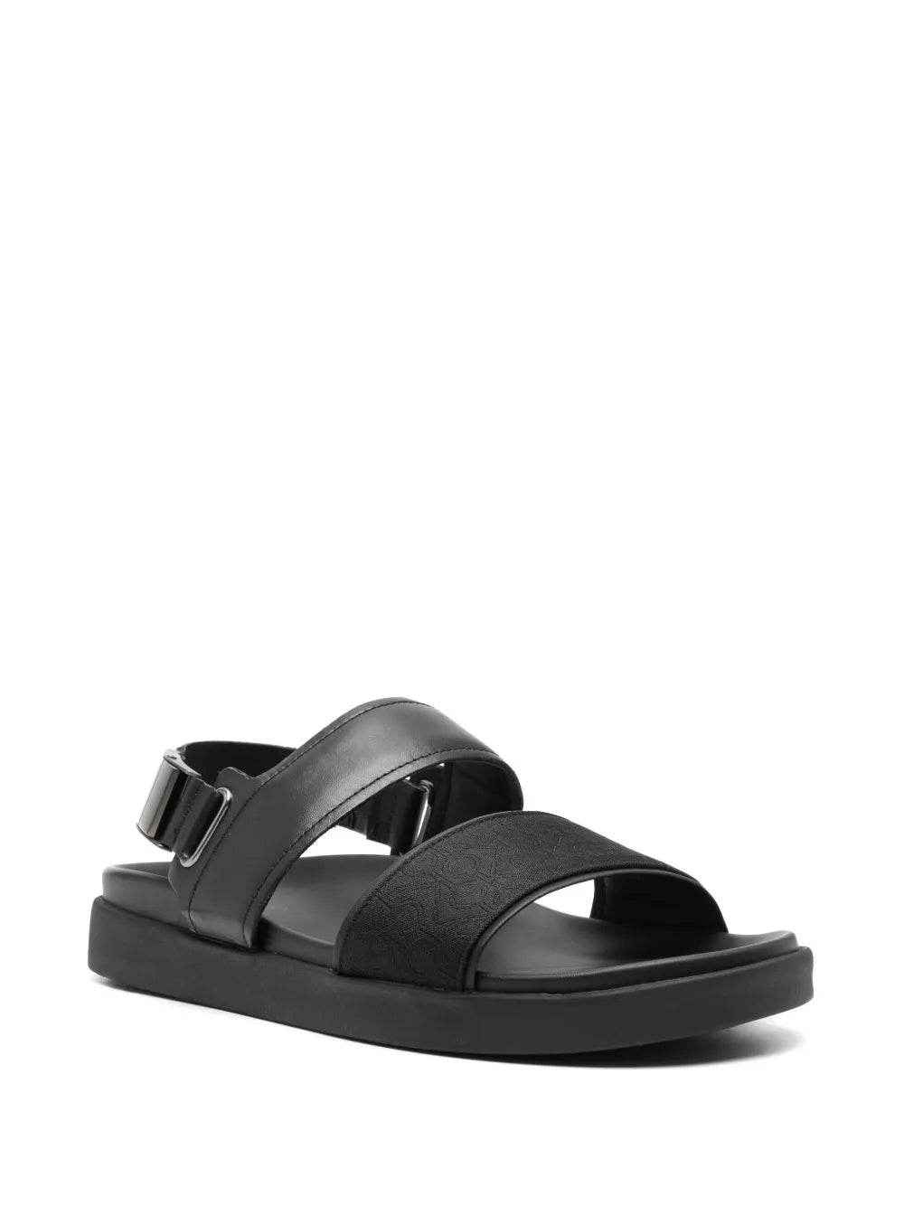 Calvin Klein slingback logo-jacquard sandals