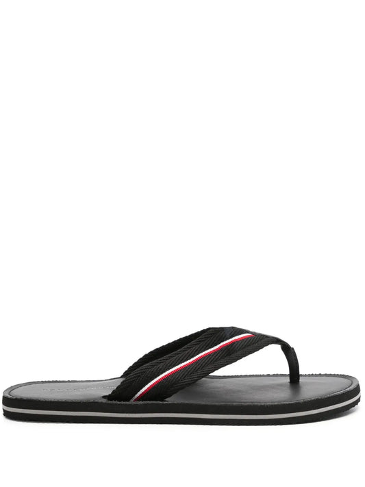 Tommy Hilfiger stripe-detail flip flops