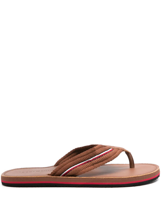 Tommy Hilfiger stripe-detail flip flops