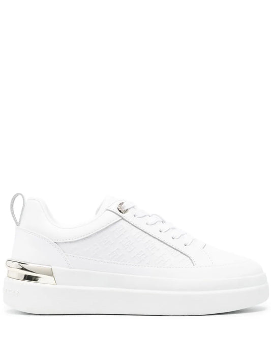 Tommy Hilfiger embossed-logo leather sneakers