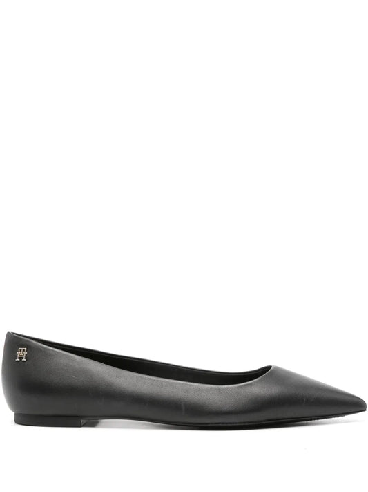 Tommy Hilfiger Essential pointed leather ballerina shoes 