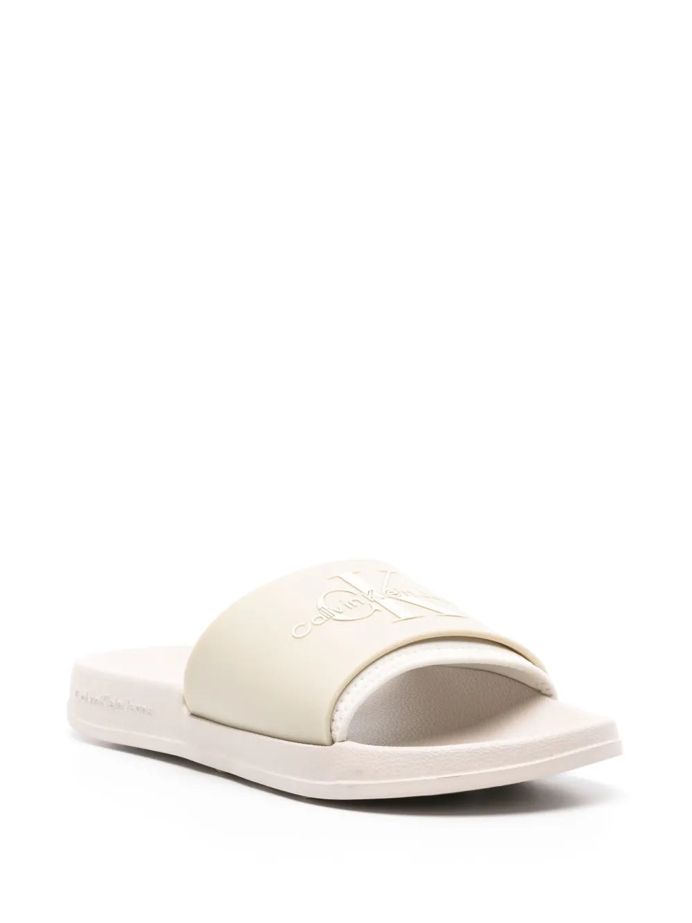 Calvin Klein Jeans logo-embossed layered slides