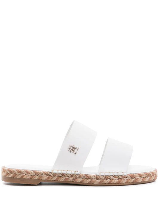 Tommy Hilfiger logo-plaque leather espadrilles