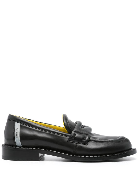 Premiata logo-patch leather loafers