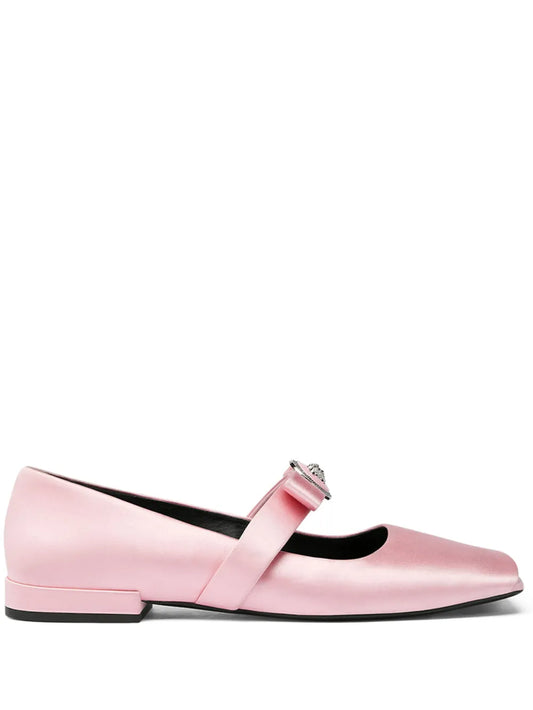 Versace Gianni Ribbon ballerina shoes