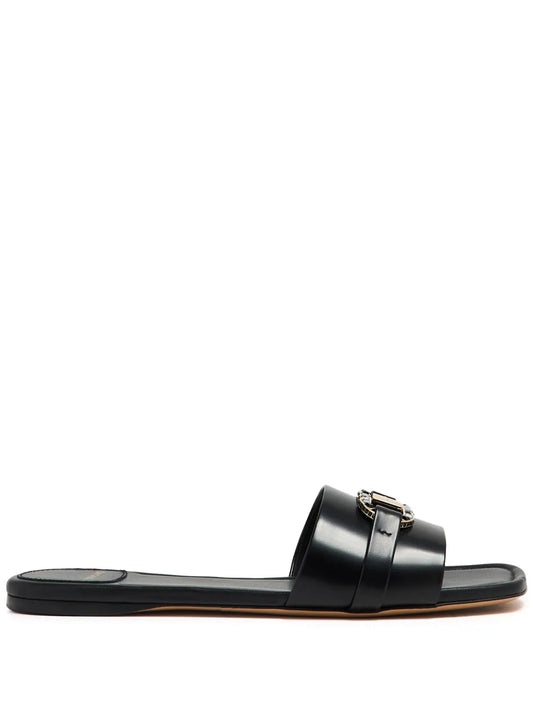 Ferragamo Leah leather slides