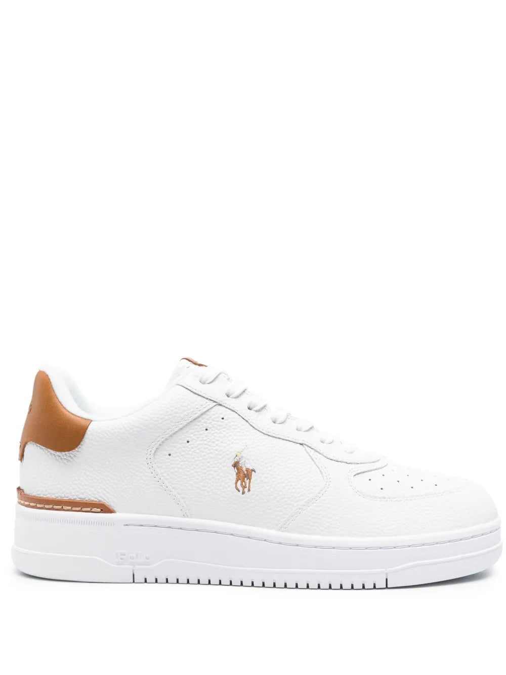 Polo Ralph Lauren Polo Pony embroidered leather sneakers