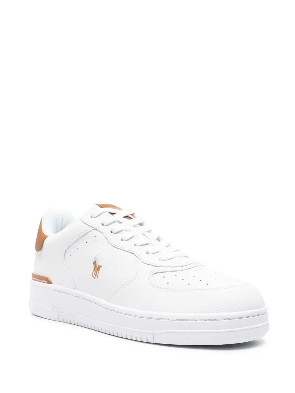 Polo Ralph Lauren Polo Pony embroidered leather sneakers