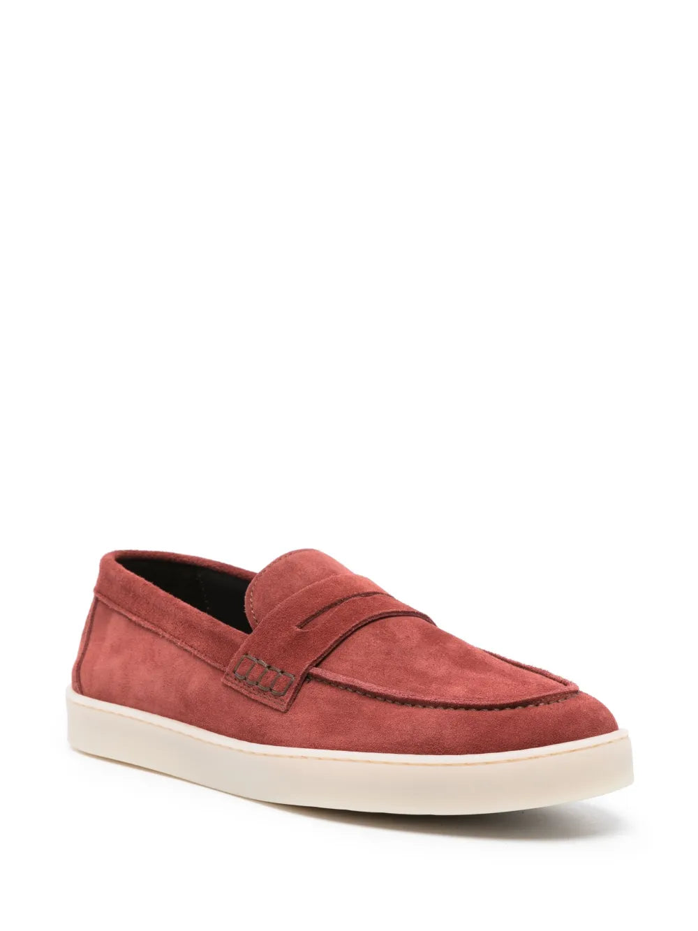 Canali penny-slot suede loafers