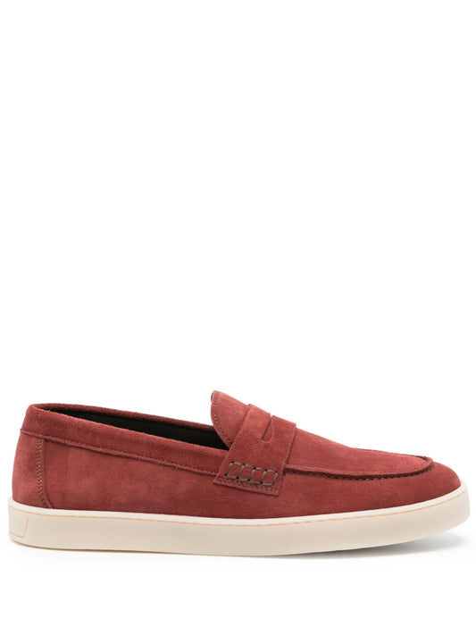 Canali penny-slot suede loafers