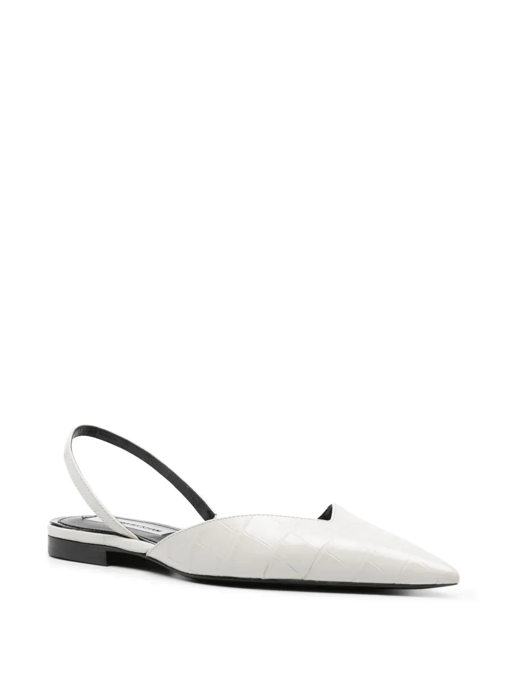 Victoria Beckham V Cut leather ballerina shoes