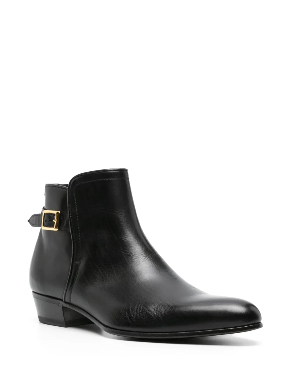Lidfort pointed-toe buckled leather boots