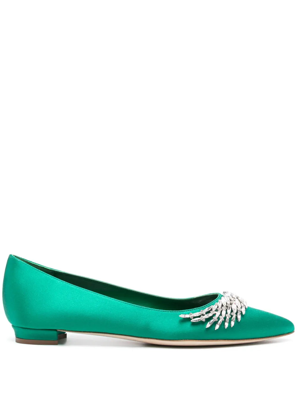 Manolo Blahnik Pluma silk ballerina shoes