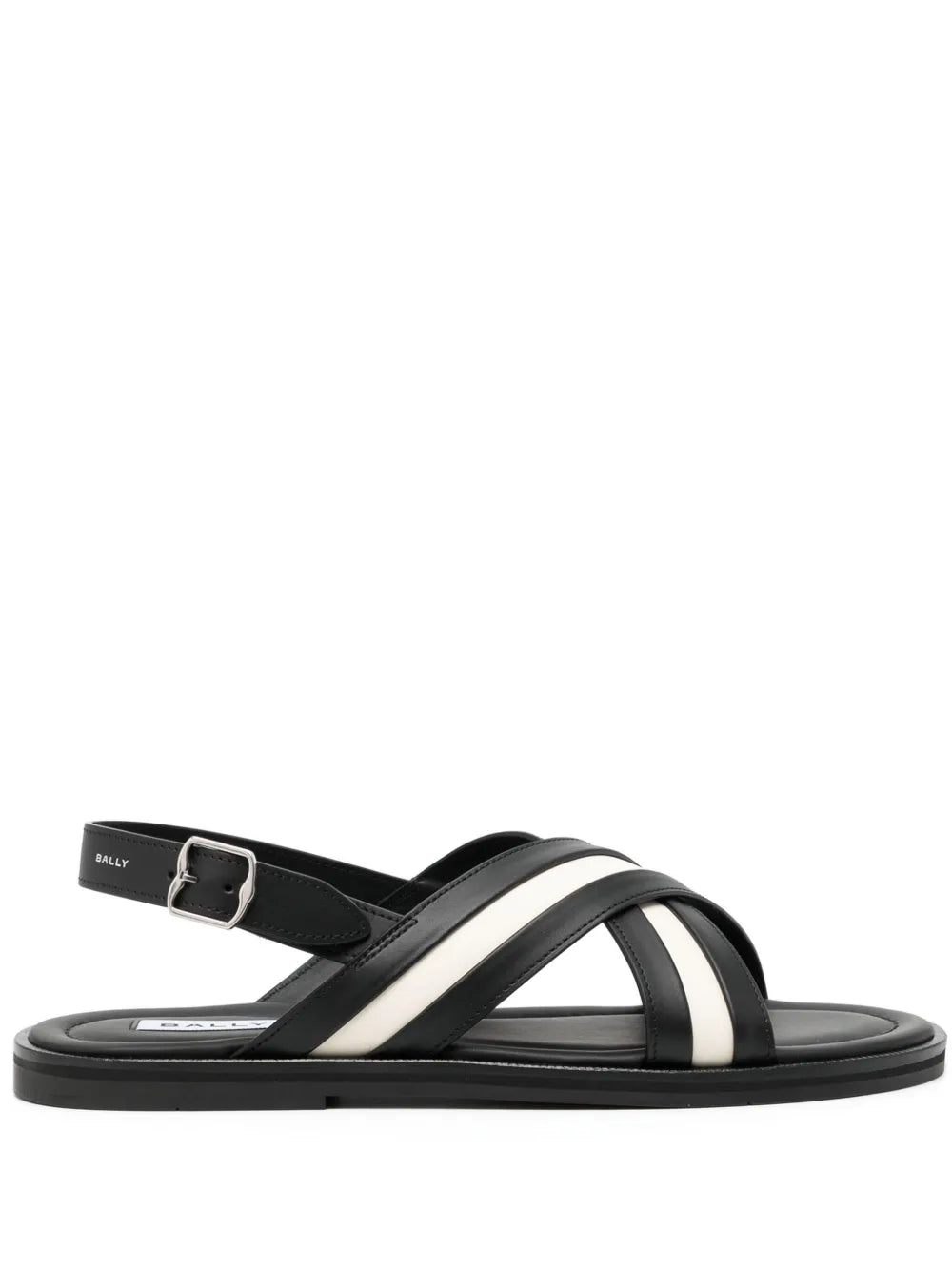 Bally Glide Sandal In Black And White Leather