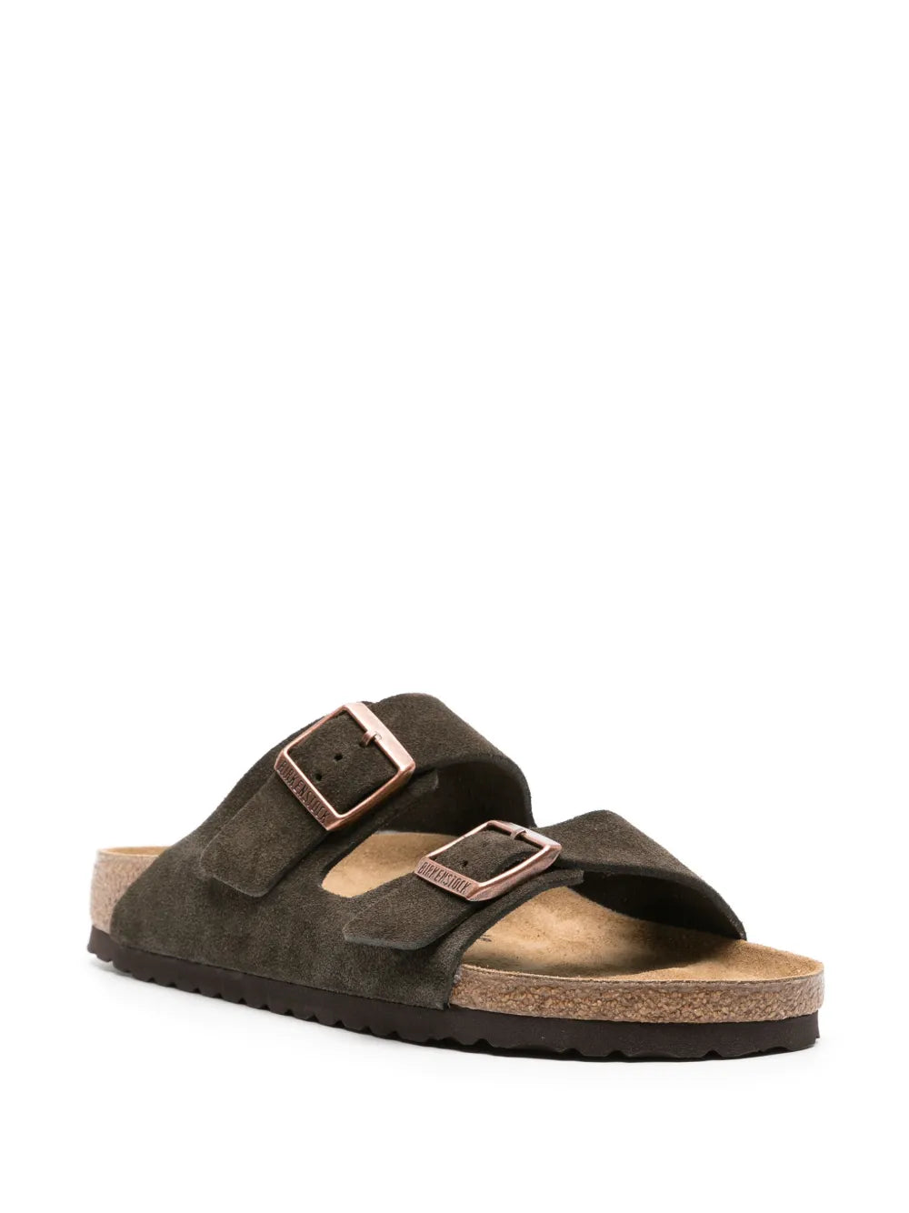 Birkenstock Arizona buckled suede sandals