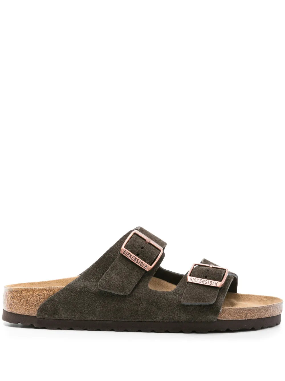 Birkenstock Arizona buckled suede sandals