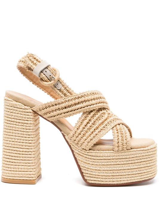 Castañer Fulvia woven-raffia sandals